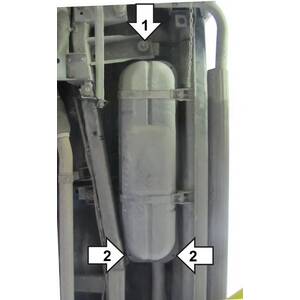 Защита Топливный бак UAZ Patriot ( 2005-2013 ) г. арт: 16502 photo2 Интернет магазин Автоаксессуаров Защита картера, МКПП, АКПП, РК, ТБ (Мотодор)