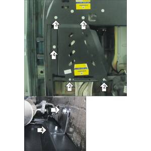 Защита Глушитель Volkswagen Amarok ( 2016-2022 ) г. арт: 12718 photo2 Интернет магазин Автоаксессуаров Защита картера, МКПП, АКПП, РК, ТБ (Мотодор)