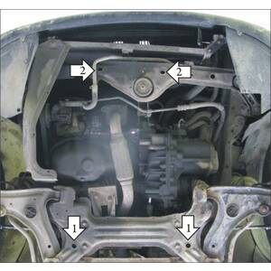 Защита Двигатель; КПП Volkswagen Passat B3 ( 1988-1993 ) г. арт: 02701 photo2 Интернет магазин Автоаксессуаров Защита картера, МКПП, АКПП, РК, ТБ (Мотодор)