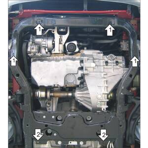 Защита Двигатель, Коробка переключения передач Volkswagen Multivan T5 ( 2003-2009 ) г. арт: 72707-2 photo2 Интернет магазин Автоаксессуаров Защита картера, МКПП, АКПП, РК, ТБ (Мотодор)