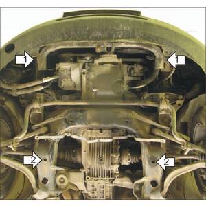 Защита Двигатель Volkswagen Passat B5+ ( 2000-2005 ) г. арт: 02702-2 photo2 Интернет магазин Автоаксессуаров Защита картера, МКПП, АКПП, РК, ТБ (Мотодор)