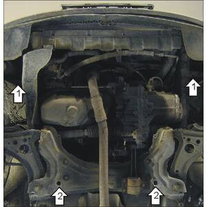 Защита Двигатель, Коробка переключения передач Volkswagen Lupo ( 1998-2005 ) г. арт: 02706 photo2 Интернет магазин Автоаксессуаров Защита картера, МКПП, АКПП, РК, ТБ (Мотодор)
