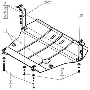 Защита Двигатель, Коробка переключения передач Volkswagen Lupo ( 1998-2005 ) г. арт: 02706 photo3 Интернет магазин Автоаксессуаров Защита картера, МКПП, АКПП, РК, ТБ (Мотодор)