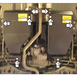 Защита Топливный бак Volkswagen Tiguan ( 2007-2011 ) г. арт: 12706 photo2 Интернет магазин Автоаксессуаров Защита картера, МКПП, АКПП, РК, ТБ (Мотодор)