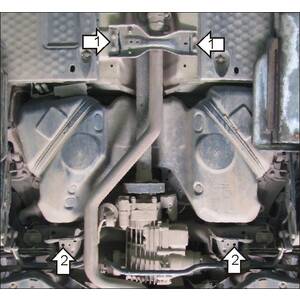 Защита Топливный бак Volkswagen Tiguan ( 2007-2011 ) г. арт: 12706 photo3 Интернет магазин Автоаксессуаров Защита картера, МКПП, АКПП, РК, ТБ (Мотодор)