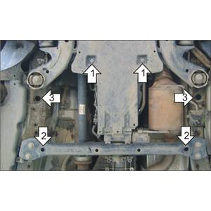 Защита Коробка переключения передач Porsche Cayenne ( 2002-2007 ) г. арт: 12708