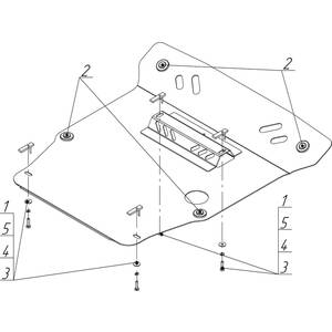 Защита Двигатель Volkswagen Touareg ( 2015-2018 ) г. арт: 12707-5 photo3 Интернет магазин Автоаксессуаров Защита картера, МКПП, АКПП, РК, ТБ (Мотодор)
