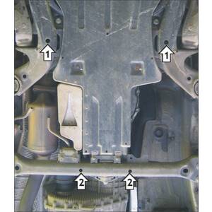 Защита КПП Volkswagen Touareg ( 2002-2010 ) г. арт: 02712 photo2 Интернет магазин Автоаксессуаров Защита картера, МКПП, АКПП, РК, ТБ (Мотодор)