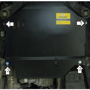 Защита Коробка переключения передач, Раздаточная коробка Volkswagen Touareg ( 2006-2010 ) г. арт: 12704 photo1 Интернет магазин Автоаксессуаров Защита картера, МКПП, АКПП, РК, ТБ (Мотодор)