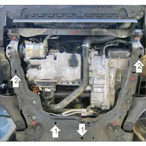 Защита Двигатель; КПП Volvo S80 ( 2006-2016 ) г. арт: 72602 photo2 Интернет магазин Автоаксессуаров Защита картера, МКПП, АКПП, РК, ТБ (Мотодор)
