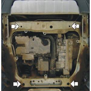 Защита Двигатель, Коробка переключения передач Volvo XC90 ( 2002-2006 ) г. арт: 02619-2 photo2 Интернет магазин Автоаксессуаров Защита картера, МКПП, АКПП, РК, ТБ (Мотодор)