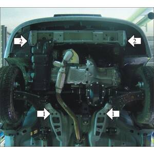 Защита Двигатель, Коробка переключения передач Chevrolet Lanos ( 2005-2009 ) г. арт: 03017 photo2 Интернет магазин Автоаксессуаров Защита картера, МКПП, АКПП, РК, ТБ (Мотодор)