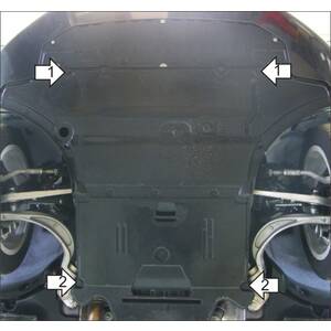 Защита Двигатель, Коробка переключения передач Audi A4 ( 2007-2011 ) г. арт: 30102 photo2 Интернет магазин Автоаксессуаров Защита картера, МКПП, АКПП, РК, ТБ (Мотодор)