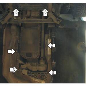 Защита Коробка переключения передач, Раздаточная коробка BMW X1 (e84) ( 2009-2014 ) г. арт: 30208-1