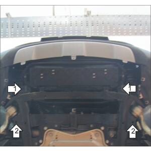 Защита Радиатор BMW X6 (e71, E72) ( 2010-2012 ) г. арт: 30206-1