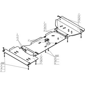 Защита Двигатель, Передний дифференциал, Коробка переключения передач, Радиатор, Раздаточная коробка Dodge Ram 1500 ( 2015-2018 ) г. арт: 32901 photo3 Интернет магазин Автоаксессуаров Защита картера, МКПП, АКПП, РК, ТБ (Мотодор)