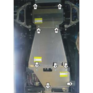 Защита Передний дифференциал, Раздаточная коробка, Коробка переключения передач, Двигатель Ford F-150 Raptor SuperCrew ( 2017-2021 ) г. арт: 30710-2 photo1 Интернет магазин Автоаксессуаров Защита картера, МКПП, АКПП, РК, ТБ (Мотодор)