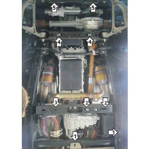 Защита Передний дифференциал, Раздаточная коробка, Коробка переключения передач, Двигатель Ford F-150 Raptor SuperCrew ( 2017-2021 ) г. арт: 30710-2 photo2 Интернет магазин Автоаксессуаров Защита картера, МКПП, АКПП, РК, ТБ (Мотодор)