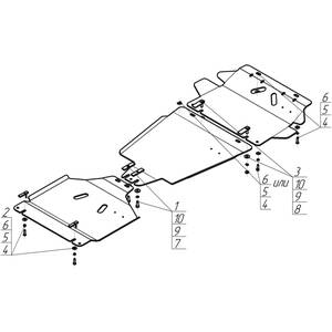 Защита Двигатель; КПП; Раздаточная коробка Great Wall Hover H3 ( 2010-2014 ) г. арт: 33102 photo5 Интернет магазин Автоаксессуаров Защита картера, МКПП, АКПП, РК, ТБ (Мотодор)