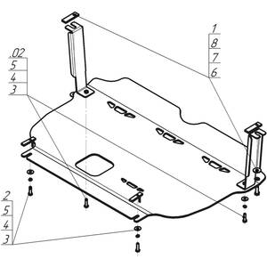 Защита Двигатель, Коробка переключения передач KIA Sportage ( 2016-2018 ) г. арт: 31001-3 photo2 Интернет магазин Автоаксессуаров Защита картера, МКПП, АКПП, РК, ТБ (Мотодор)