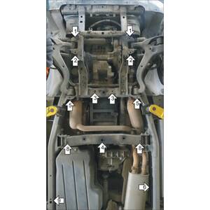 Защита Двигатель, Передний дифференциал, Коробка переключения передач, Раздаточная коробка Land Rover Discovery III ( 2004-2008 ) г. арт: 33209 photo3 Интернет магазин Автоаксессуаров Защита картера, МКПП, АКПП, РК, ТБ (Мотодор)