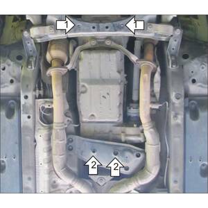 Защита КПП Lexus GS 300 ( 2005-2008 ) г. арт: 35010 photo2 Интернет магазин Автоаксессуаров Защита картера, МКПП, АКПП, РК, ТБ (Мотодор)