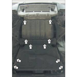 Защита Двигатель, Коробка переключения передач Mitsubishi Pajero IV ( 2006-2012 ) г. арт: 31316 photo3 Интернет магазин Автоаксессуаров Защита картера, МКПП, АКПП, РК, ТБ (Мотодор)