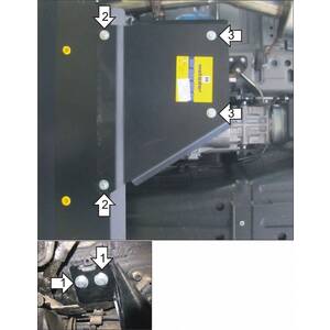 Защита Раздаточная коробка Mitsubishi Pajero IV ( 2012-2020 ) г. арт: 381304-1