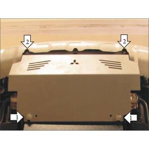 Защита Радиатор Mitsubishi Pajero Sport II ( 2012-2016 ) г. арт: 31307 photo1 Интернет магазин Автоаксессуаров Защита картера, МКПП, АКПП, РК, ТБ (Мотодор)