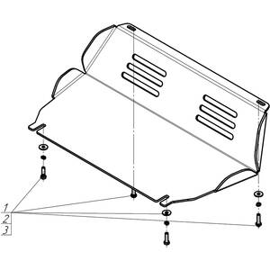 Защита Радиатор Mitsubishi L 200 ( 2015-2018 ) г. арт: 31326 photo2 Интернет магазин Автоаксессуаров Защита картера, МКПП, АКПП, РК, ТБ (Мотодор)
