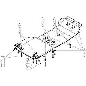 Защита Двигатель, Коробка переключения передач, Радиатор Toyota Hilux ( 2008-2011 ) г. арт: 32514 photo5 Интернет магазин Автоаксессуаров Защита картера, МКПП, АКПП, РК, ТБ (Мотодор)