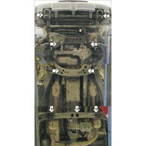 Защита Двигатель, Передний дифференциал, Коробка переключения передач, Радиатор, Раздаточная коробка Toyota Tundra ( 2016-2021 ) г. арт: 32508