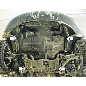 Защита Двигатель, Коробка переключения передач Volkswagen Touran ( 2006-2010 ) г. арт: 32705-14 photo2 Интернет магазин Автоаксессуаров Защита картера, МКПП, АКПП, РК, ТБ (Мотодор)