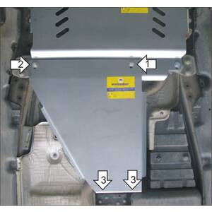 Защита Раздаточная коробка Volkswagen Touareg ( 2006-2010 ) г. арт: 32709-3 photo2 Интернет магазин Автоаксессуаров Защита картера, МКПП, АКПП, РК, ТБ (Мотодор)