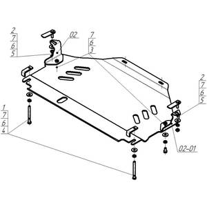 Защита Коробка переключения передач Volkswagen Touareg ( 2006-2010 ) г. арт: 35401-4 photo3 Интернет магазин Автоаксессуаров Защита картера, МКПП, АКПП, РК, ТБ (Мотодор)
