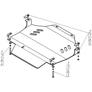 Защита Коробка переключения передач, Раздаточная коробка Volkswagen Touareg ( 2015-2018 ) г. арт: 32712-3 photo2 Интернет магазин Автоаксессуаров Защита картера, МКПП, АКПП, РК, ТБ (Мотодор)