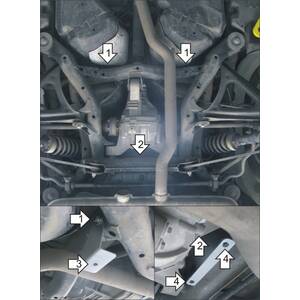 Кликните для увеличения изображения Защита Задний дифференциал Volkswagen Touareg ( 2015-2018 ) г. арт: 32710-3