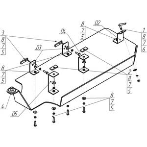 Кликните для увеличения изображения Защита Трубки кондиционера Volkswagen Transporter/Caravelle T5 ( 2009-2015 ) г. арт: 32714-3