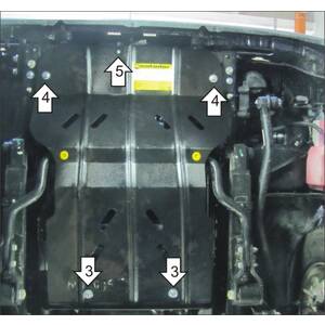 Защита Радиатор Hino 300 XZU 720 Euro 4 ( 2010-н.в. ) г. арт: 23302 photo2 Интернет магазин Автоаксессуаров Защита картера, МКПП, АКПП, РК, ТБ (Мотодор)