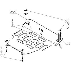 Защита Двигатель, Коробка переключения передач Changan Cs35 Plus ( 2018- ) г. арт: 57201 photo3 Интернет магазин Автоаксессуаров Защита картера, МКПП, АКПП, РК, ТБ (Мотодор)
