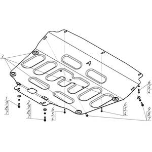 Защита Двигатель, Коробка переключения передач Chery Tiggo 7 Pro Max ( 2024- ) г. арт: 59001-6 photo3 Интернет магазин Автоаксессуаров Защита картера, МКПП, АКПП, РК, ТБ (Мотодор)