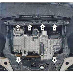 Защита Двигатель, Коробка переключения передач FAW Bestune T99 ( 2022- ) г. арт: 53903 photo2 Интернет магазин Автоаксессуаров Защита картера, МКПП, АКПП, РК, ТБ (Мотодор)