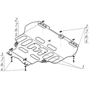 Защита Двигатель, Коробка переключения передач Ford Focus ( 2004-2007 ) г. арт: 50747-4 photo3 Интернет магазин Автоаксессуаров Защита картера, МКПП, АКПП, РК, ТБ (Мотодор)