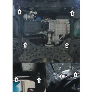 Защита Двигатель, Коробка переключения передач Hyundai Elantra ( 2016-2019 ) г. арт: 50913-2 photo2 Интернет магазин Автоаксессуаров Защита картера, МКПП, АКПП, РК, ТБ (Мотодор)