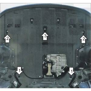 Защита Двигатель, Коробка переключения передач KIA Cee'd ( 2015-2018 ) г. арт: 51009 photo2 Интернет магазин Автоаксессуаров Защита картера, МКПП, АКПП, РК, ТБ (Мотодор)