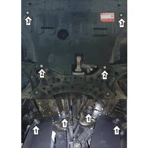 Защита Двигатель, Коробка переключения передач Hyundai Elantra ( 2019-2020 ) г. арт: 50913 photo1 Интернет магазин Автоаксессуаров Защита картера, МКПП, АКПП, РК, ТБ (Мотодор)