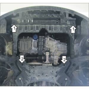 Защита Двигатель, Коробка переключения передач KIA Rio ( 2011-2015 ) г. арт: 50901-3 photo3 Интернет магазин Автоаксессуаров Защита картера, МКПП, АКПП, РК, ТБ (Мотодор)
