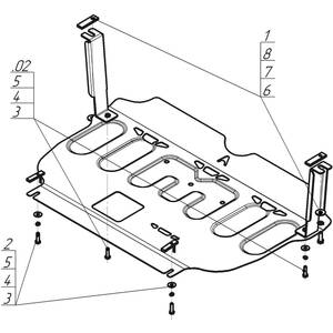 Защита Двигатель, Коробка переключения передач KIA Sportage ( 2016-2018 ) г. арт: 51011-3 photo3 Интернет магазин Автоаксессуаров Защита картера, МКПП, АКПП, РК, ТБ (Мотодор)