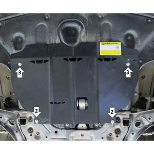 Защита Двигатель, Коробка переключения передач Hyundai Tucson ( 2015-2018 ) г. арт: 51011 photo1 Интернет магазин Автоаксессуаров Защита картера, МКПП, АКПП, РК, ТБ (Мотодор)