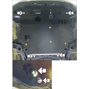 Защита Двигатель, Коробка переключения передач Citroen C4 Aircross ( 2010-2016 ) г. арт: 51337 photo1 Интернет магазин Автоаксессуаров Защита картера, МКПП, АКПП, РК, ТБ (Мотодор)